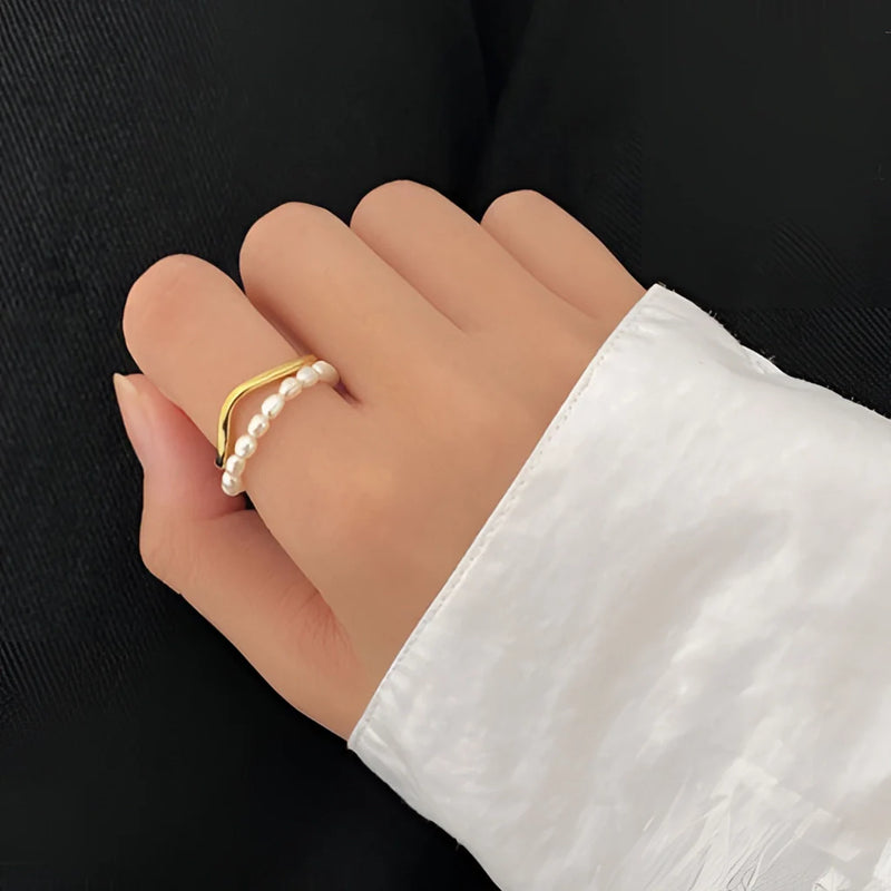 Perlen-Creolen – Gold, Brautschmuck, elegant, Luxusschmuck für Frauen
