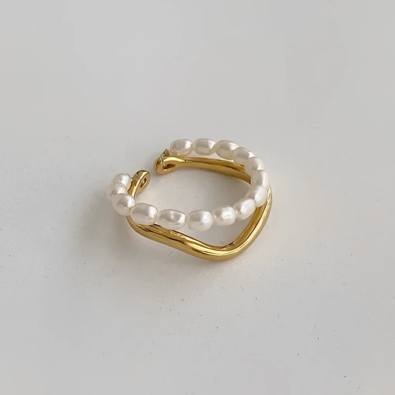 Perlen-Creolen – Gold, Brautschmuck, elegant, Luxusschmuck für Frauen