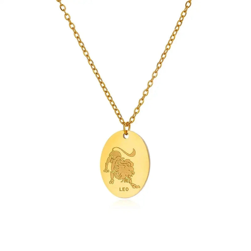 Personalisierte goldene Halskette mit Sternzeichen-Anhänger – individueller Astrologie-Schmuck