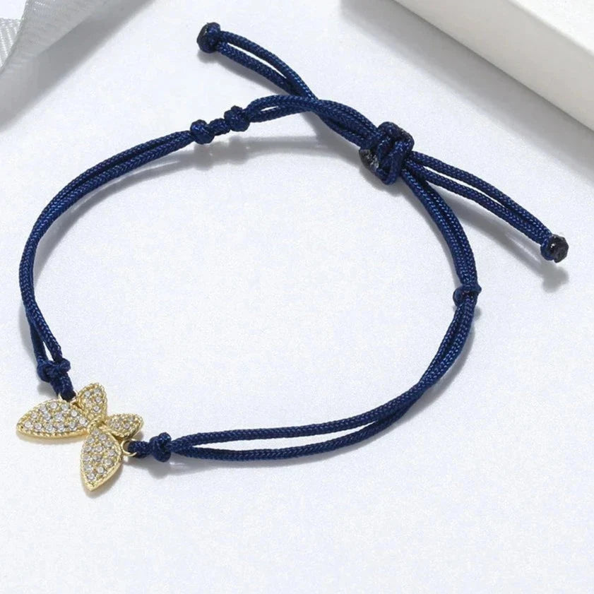 Verstellbares Schmetterlingsarmband aus Sterlingsilber 925 – eleganter, zierlicher Schmuck