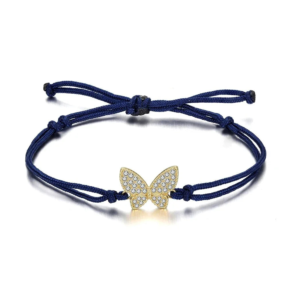 Verstellbares Schmetterlingsarmband aus Sterlingsilber 925 – eleganter, zierlicher Schmuck