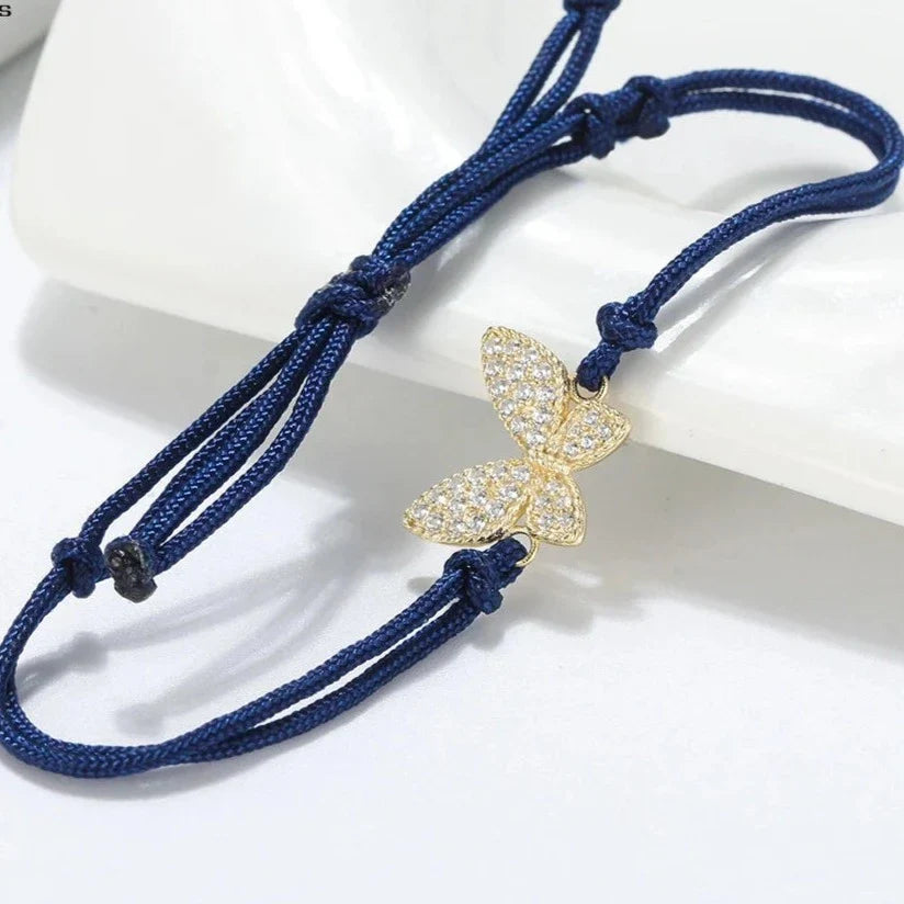 Verstellbares Schmetterlingsarmband aus Sterlingsilber 925 – eleganter, zierlicher Schmuck