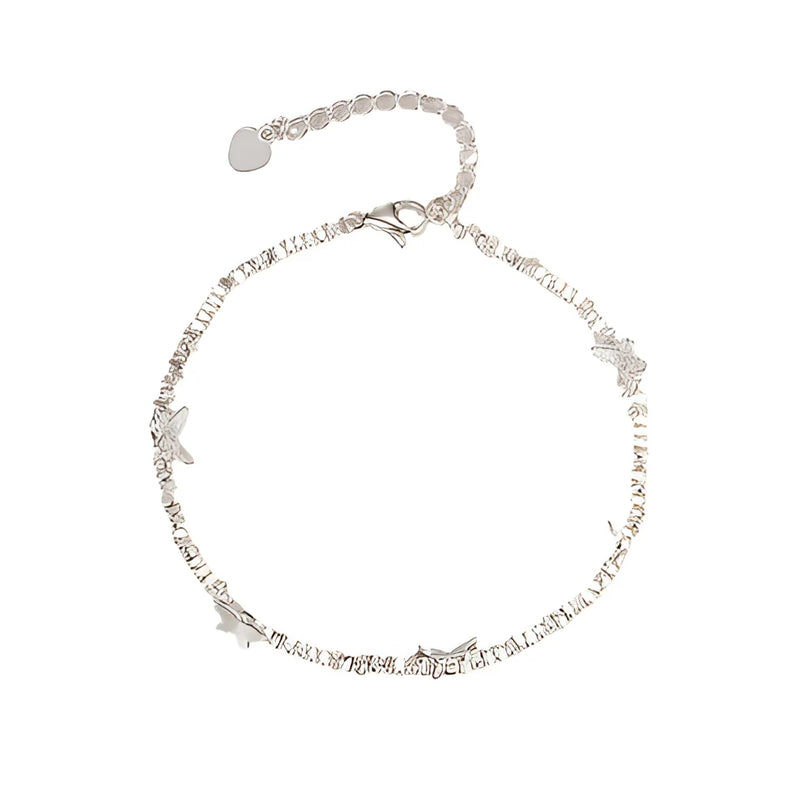 Versilbertes Schmetterlings-Charm-Armband – verstellbarer, eleganter Schmuck