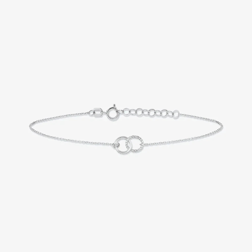 Verstellbares Armband aus Sterlingsilber mit Doppelschlaufe – hypoallergen