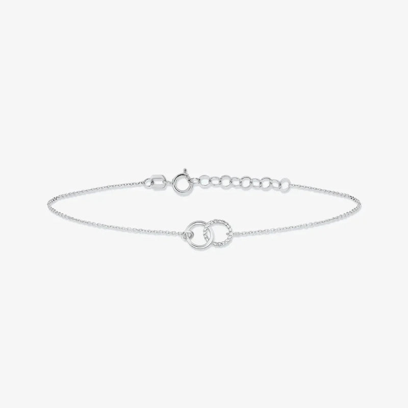 Verstellbares Armband aus Sterlingsilber mit Doppelschlaufe – hypoallergen