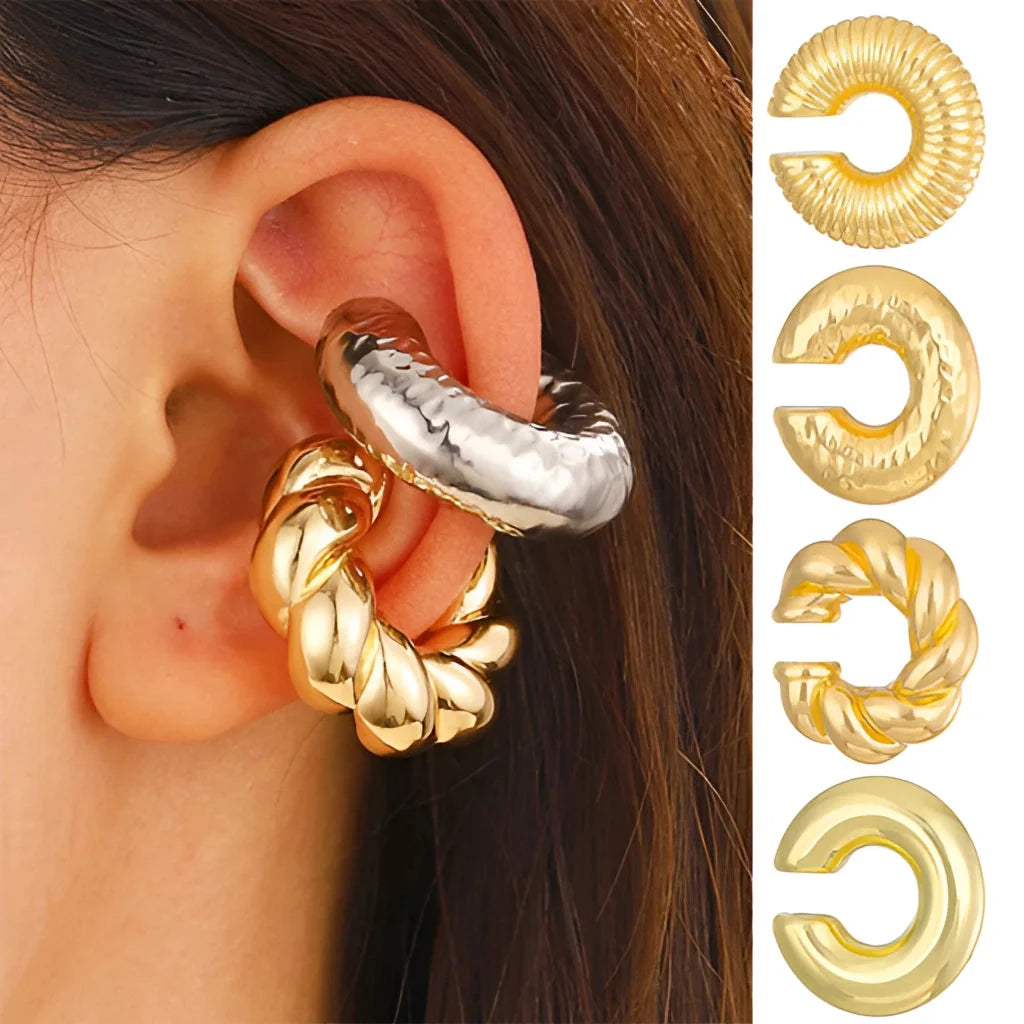 Luxuriöse, moderne Spiralskulptur in Gold – elegantes, abstraktes Tafelaufsatz
