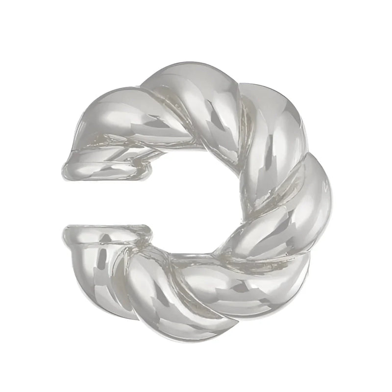 Luxuriöse, moderne Spiralskulptur in Gold – elegantes, abstraktes Tafelaufsatz