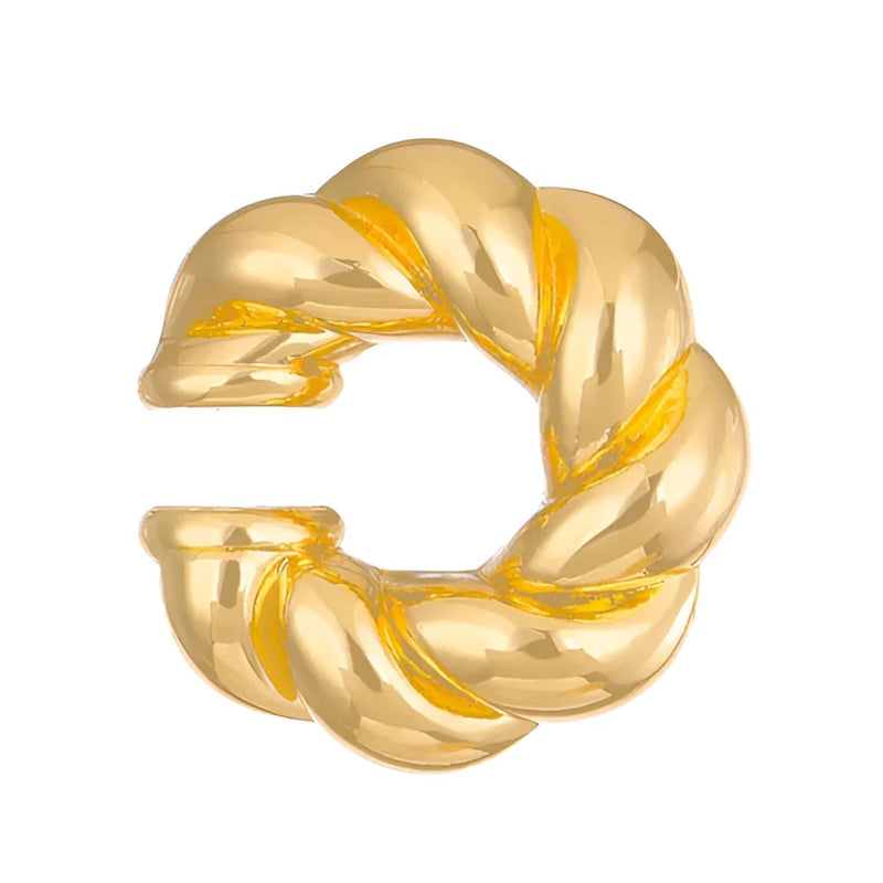 Luxuriöse, moderne Spiralskulptur in Gold – elegantes, abstraktes Tafelaufsatz