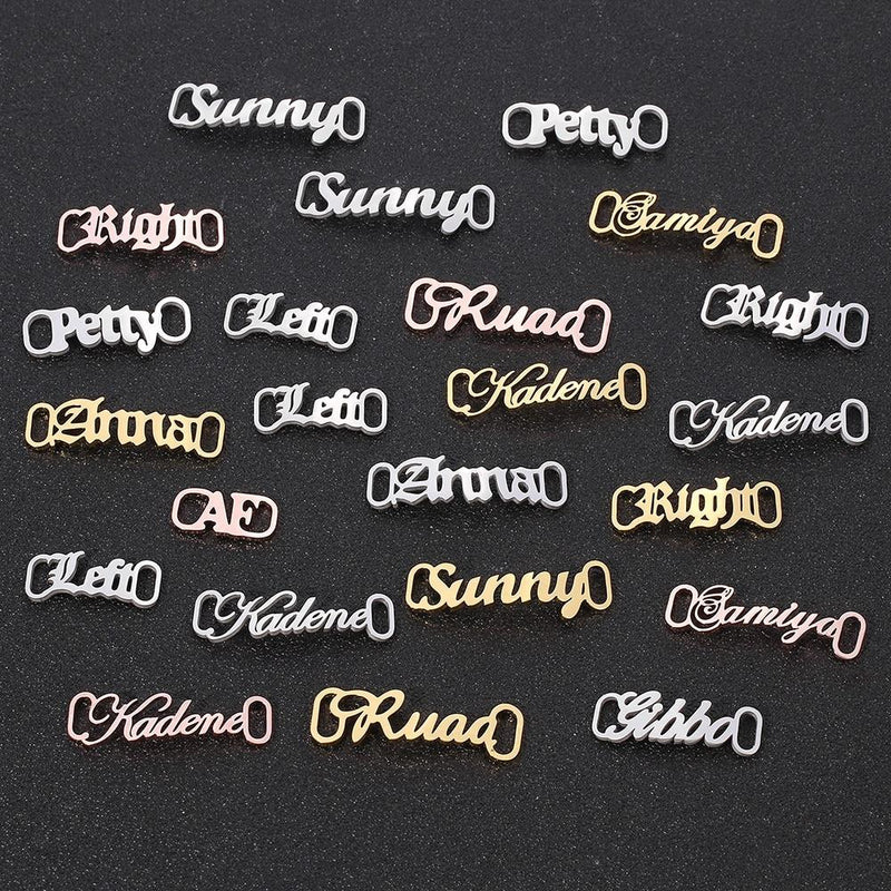 Tolle personalisierte Namens-Schuhanhänger