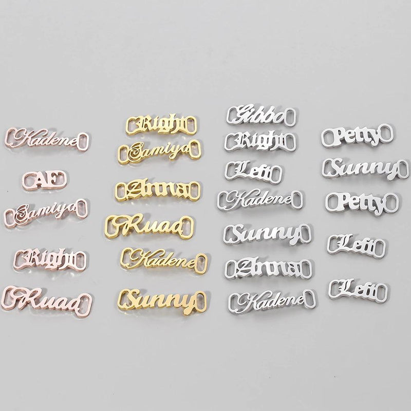 Tolle personalisierte Namens-Schuhanhänger