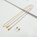 Luxuriöse Brillenkette aus Perlen und Gold | Stilvoller Brillenhalter mit Perlen