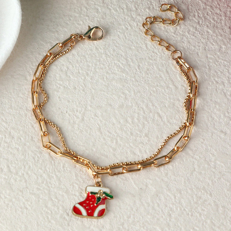 Entzückende Perlen-Charm-Armbänder mit Weihnachtsmotiven