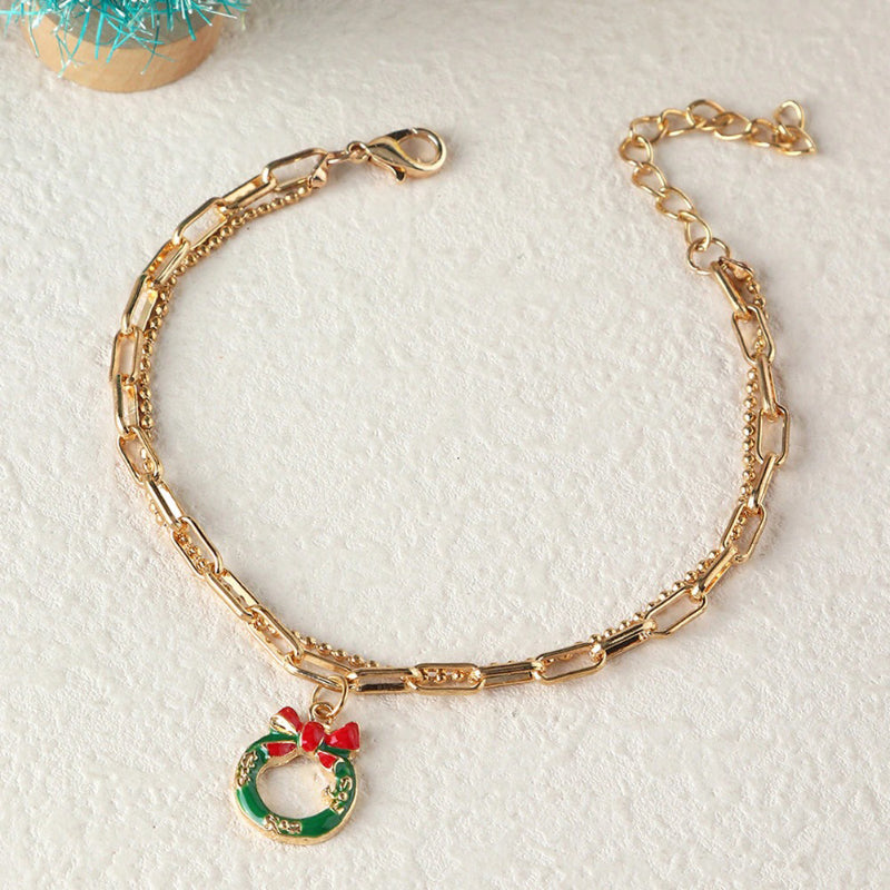 Entzückende Perlen-Charm-Armbänder mit Weihnachtsmotiven