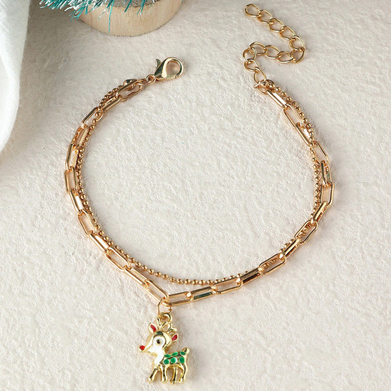 Entzückende Perlen-Charm-Armbänder mit Weihnachtsmotiven