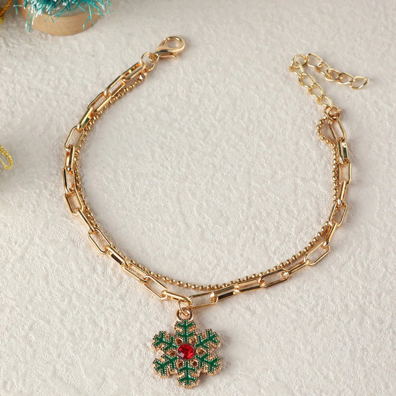 Entzückende Perlen-Charm-Armbänder mit Weihnachtsmotiven
