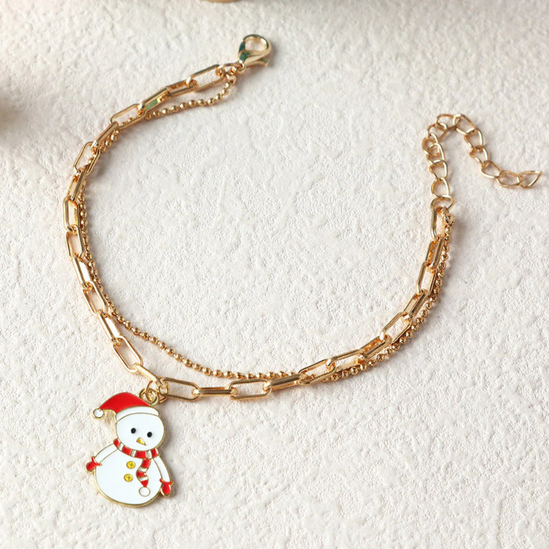Entzückende Perlen-Charm-Armbänder mit Weihnachtsmotiven