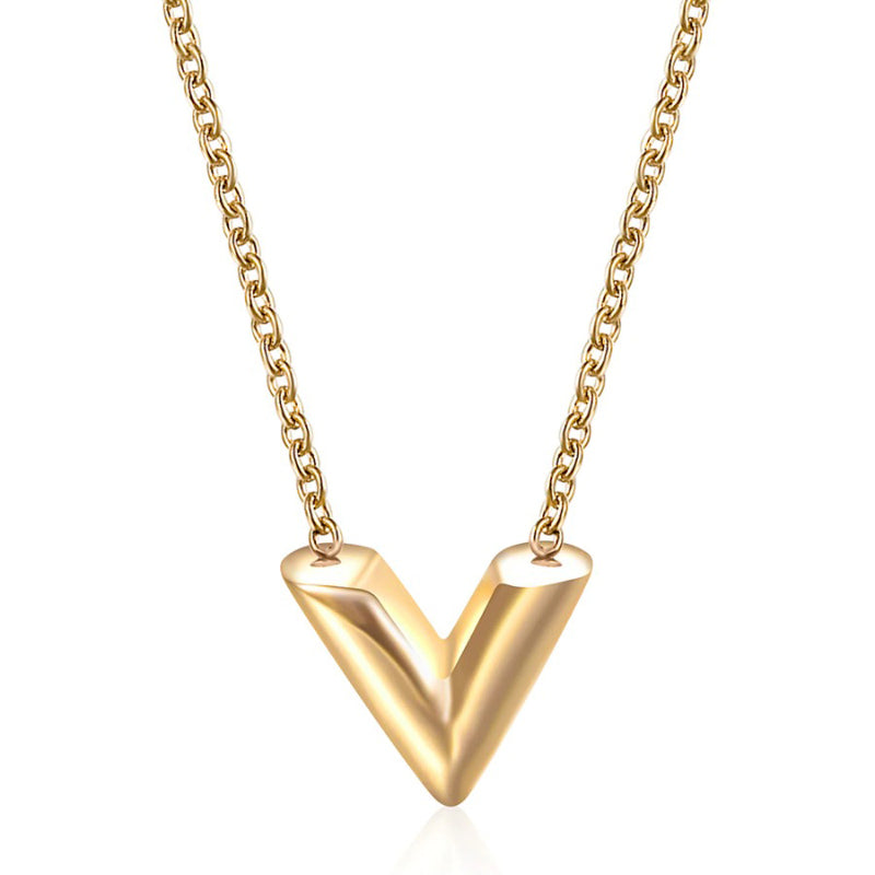 Zarte V-förmige geometrische Schlüsselbeinkette Anhänger Halskette Schmuck Sets