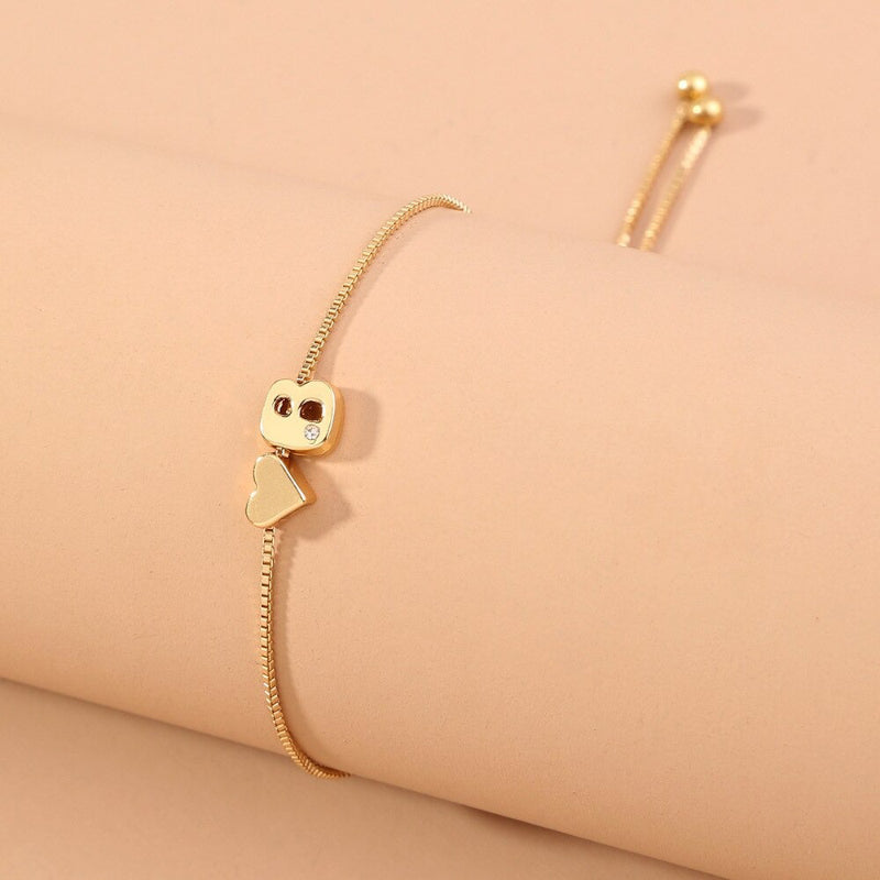 Personalisierte Liebesherz-Anfangsbuchstaben-Armbänder von A-Z