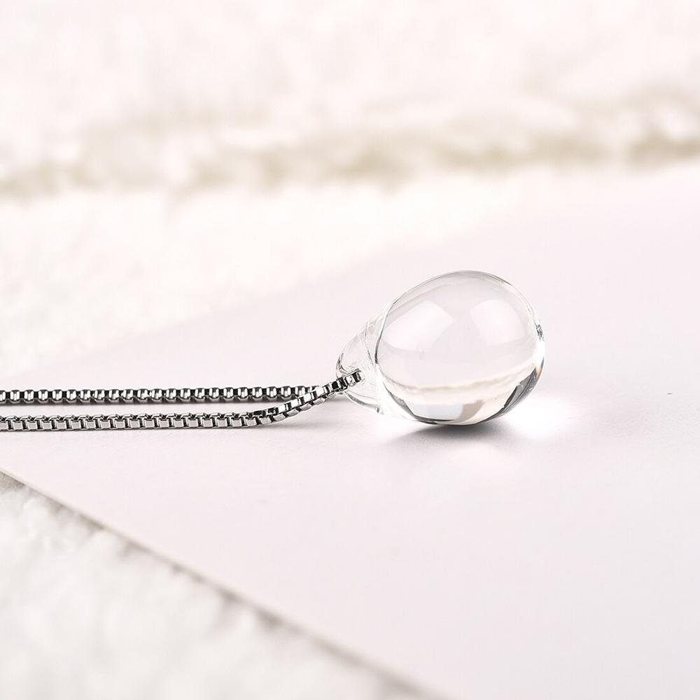 Strand, Ozean, Meer, Halskette mit Meerjungfrau, Tropfen-Glas-Anhänger