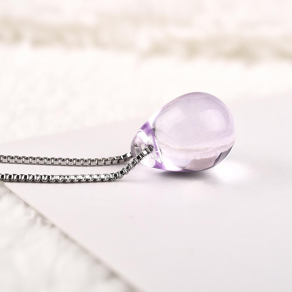 Strand, Ozean, Meer, Halskette mit Meerjungfrau, Tropfen-Glas-Anhänger