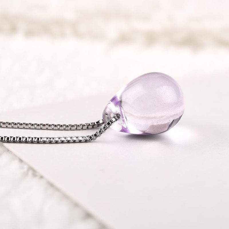 Strand, Ozean, Meer, Halskette mit Meerjungfrau, Tropfen-Glas-Anhänger