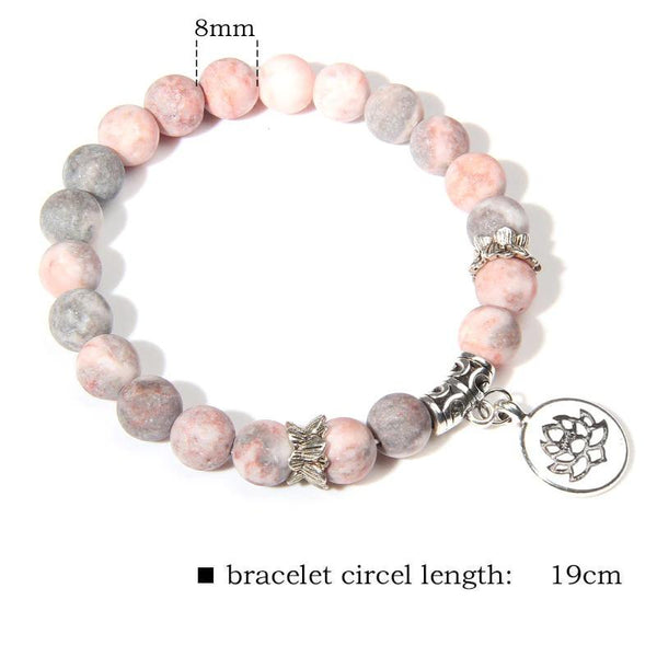 Perlenarmband mit Marmor-Charm