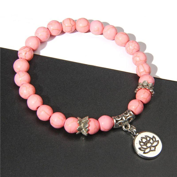 Perlenarmband mit Marmor-Charm