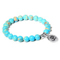 Perlenarmband mit Marmor-Charm