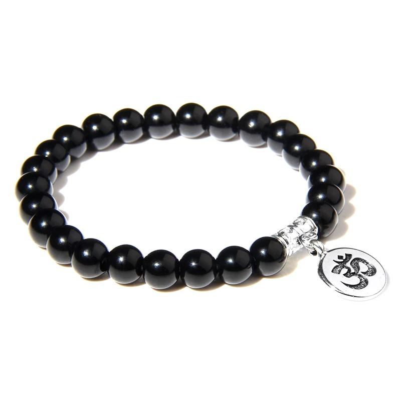 Perlenarmband mit Marmor-Charm