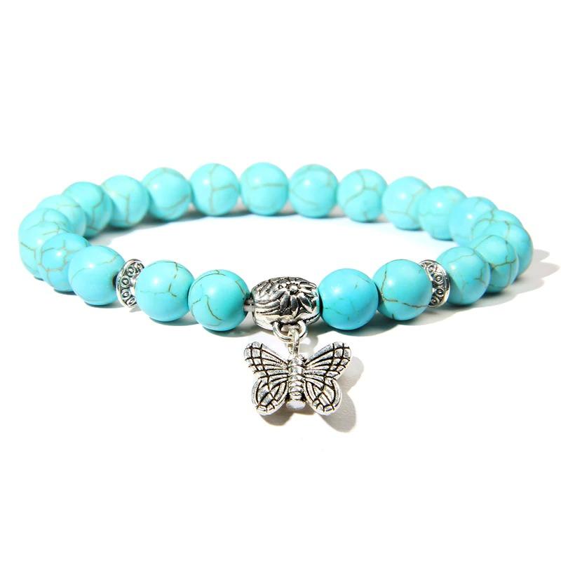 Perlenarmband mit Marmor-Charm