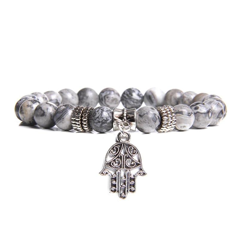 Perlenarmband mit Marmor-Charm