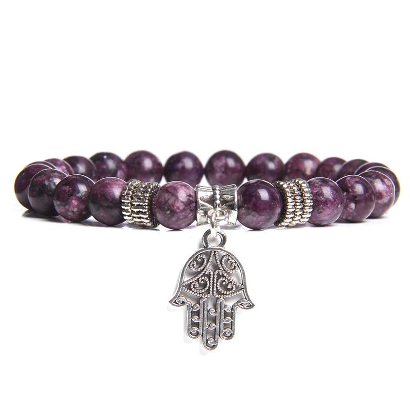 Perlenarmband mit Marmor-Charm