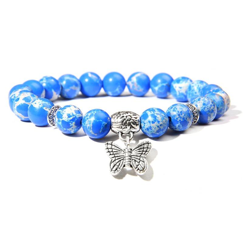 Perlenarmband mit Marmor-Charm