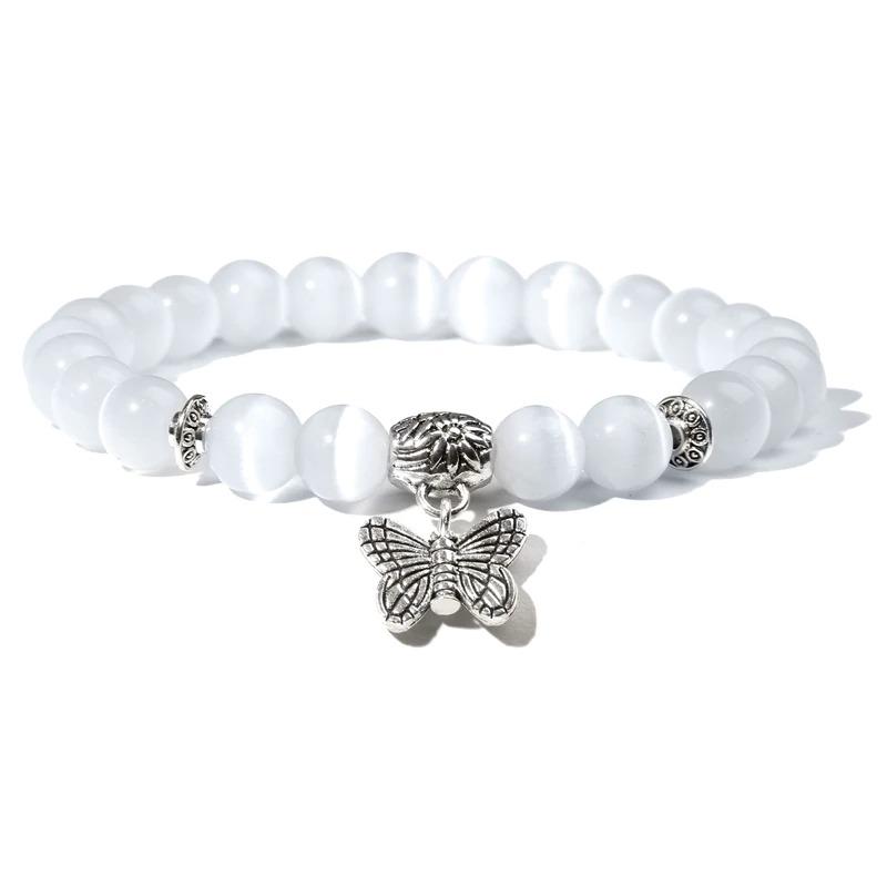 Perlenarmband mit Marmor-Charm