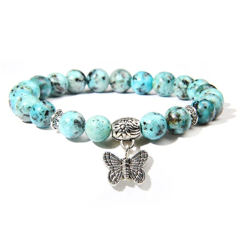 Perlenarmband mit Marmor-Charm