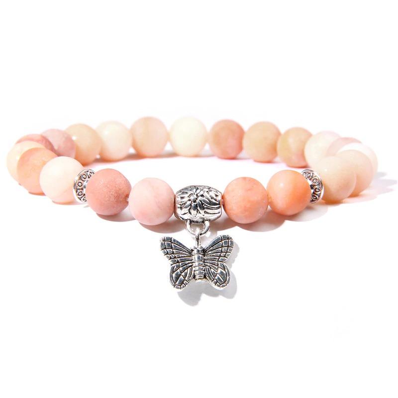 Perlenarmband mit Marmor-Charm