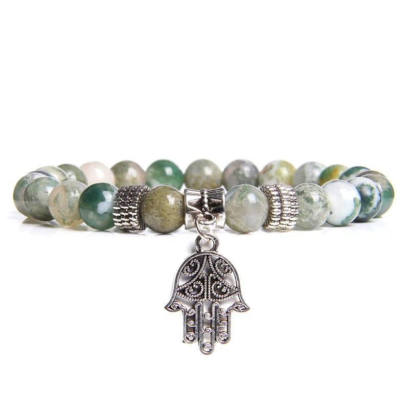 Perlenarmband mit Marmor-Charm