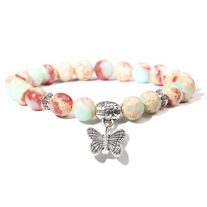 Perlenarmband mit Marmor-Charm