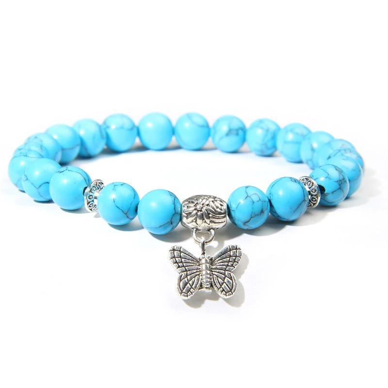 Perlenarmband mit Marmor-Charm