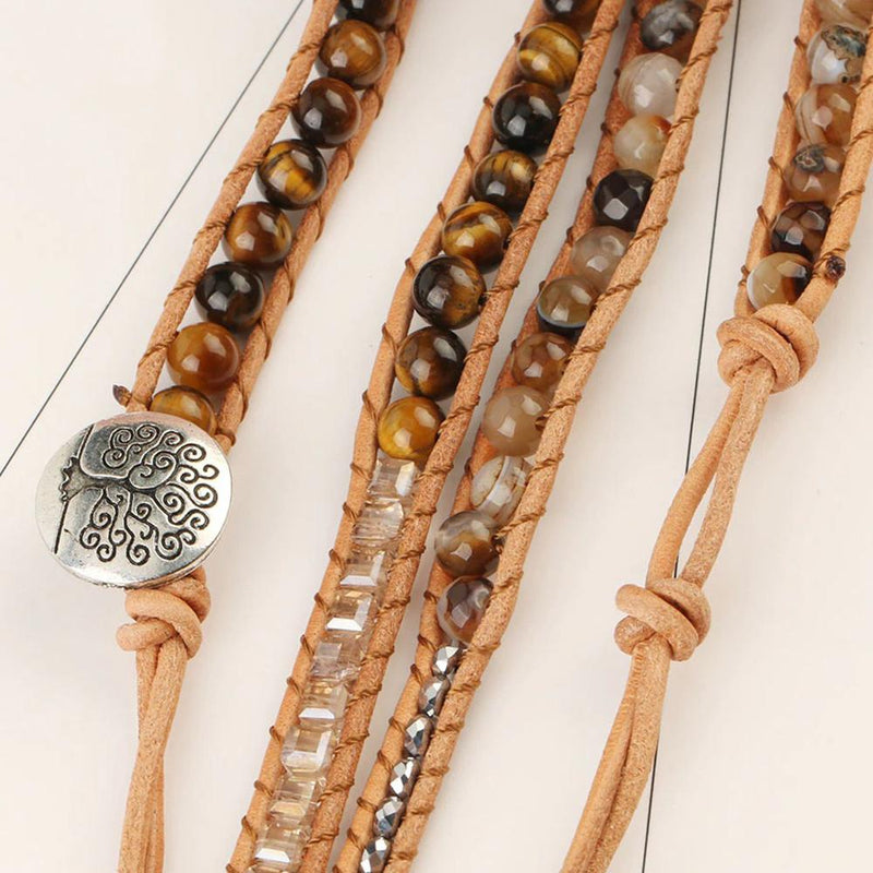 Wickelarmband mit Perlen und Meeresmuscheln