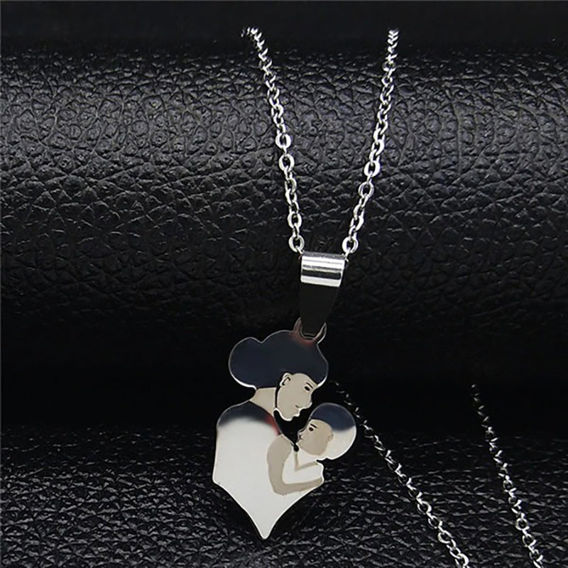 Halskette mit Anhänger „Geliebte Mama und Baby“