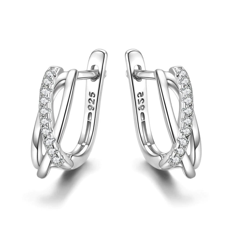 Kleine Creolen mit schwarzem Spinell und Strass