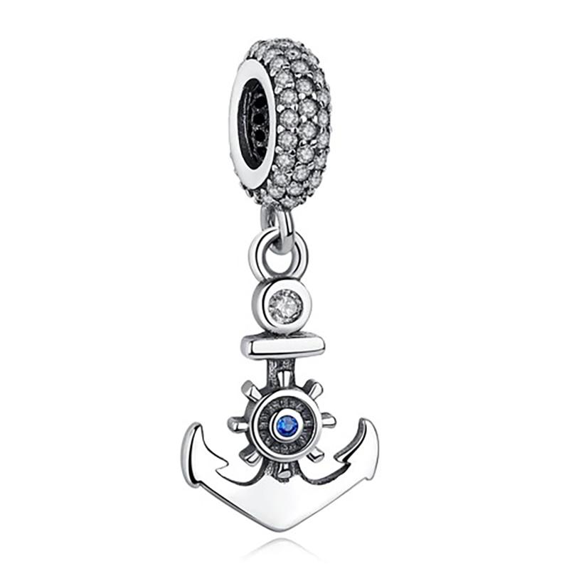 Blaue Strass-Charm-Perlen