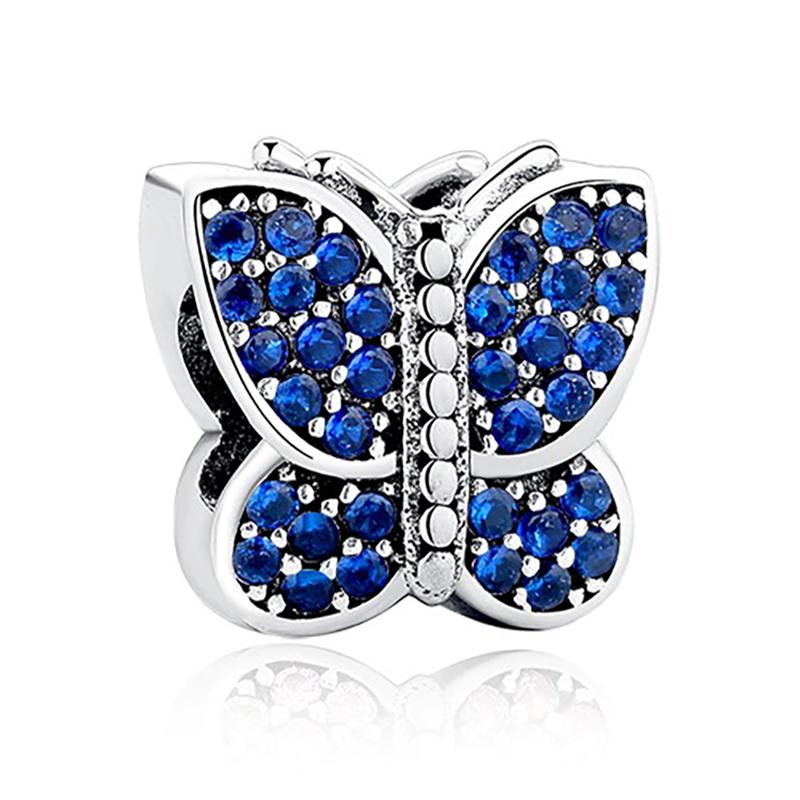 Blaue Strass-Charm-Perlen