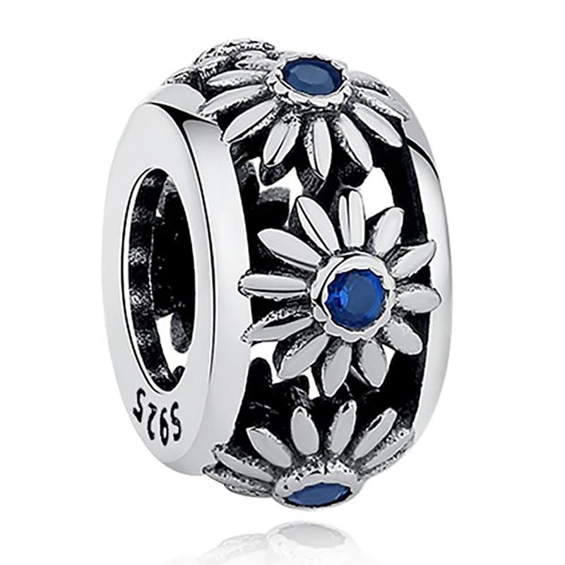 Blaue Strass-Charm-Perlen