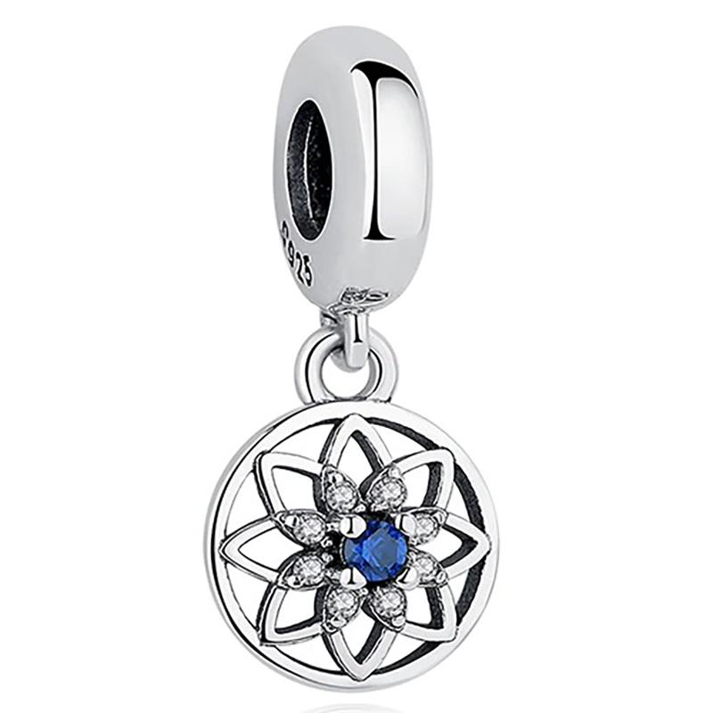 Blaue Strass-Charm-Perlen