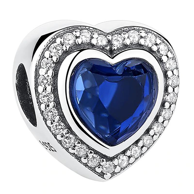Blaue Strass-Charm-Perlen