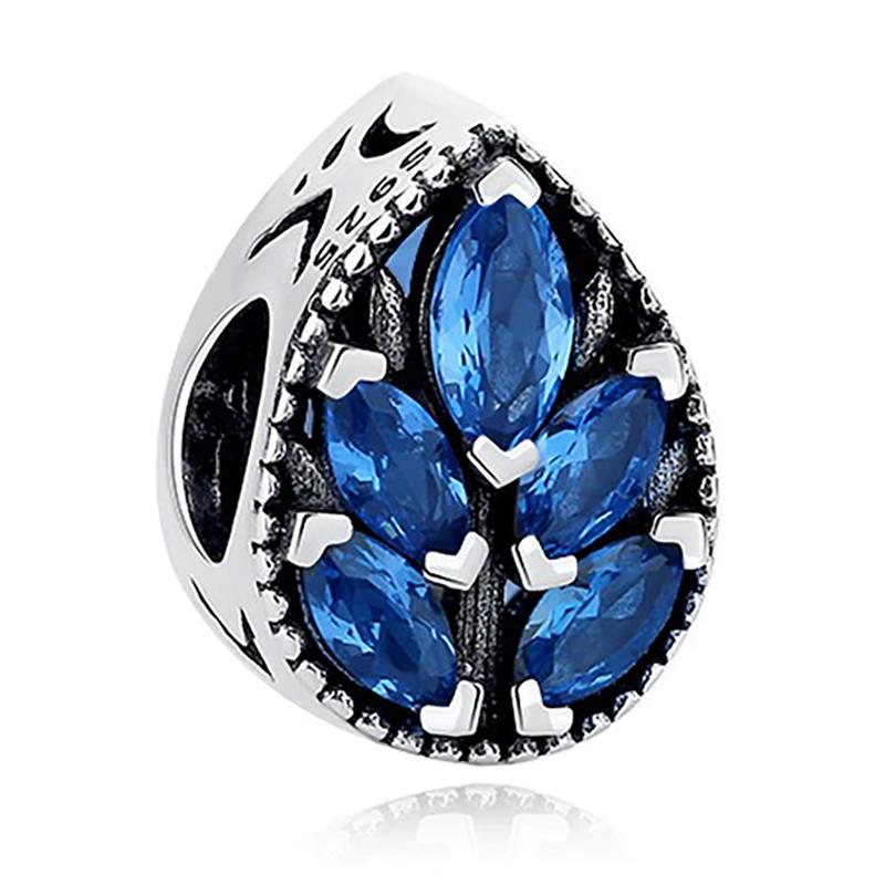 Blaue Strass-Charm-Perlen