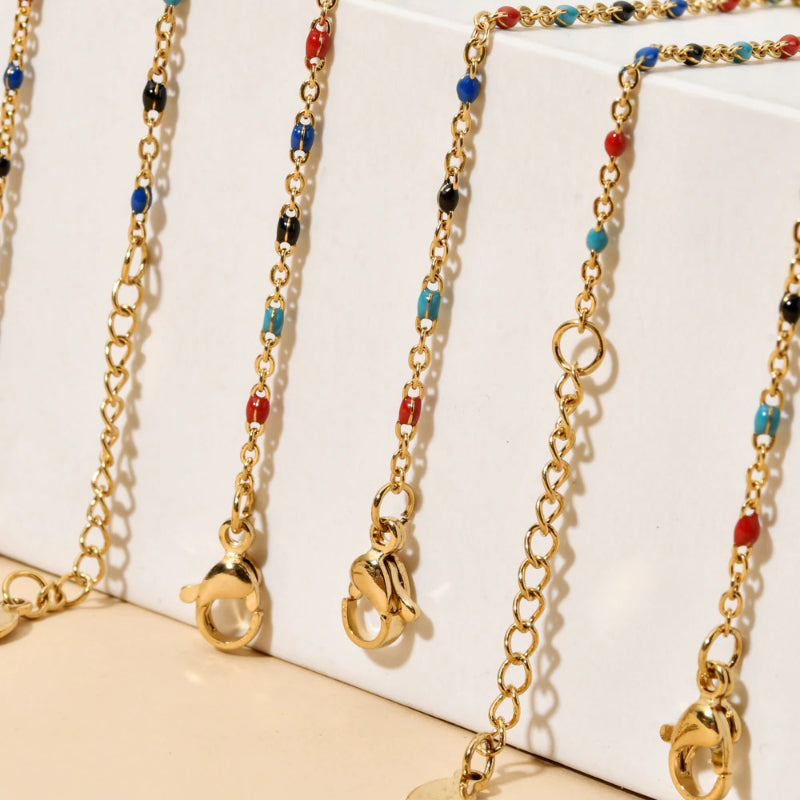 Bohemian Chic Bunte Perlen Personalisierte A-Z Initial Charm Armbänder