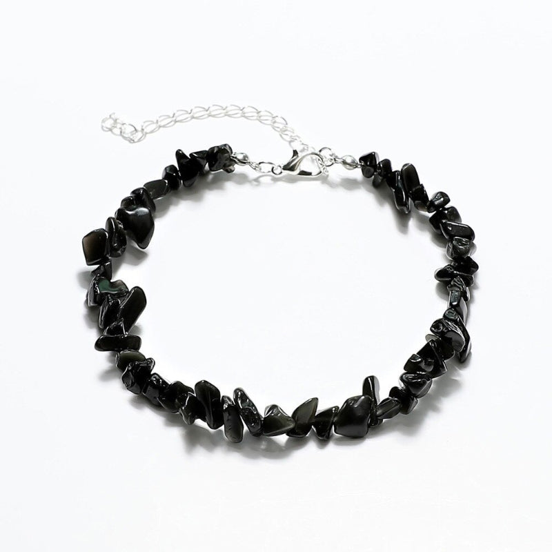 Böhmischer Stil Naturstein Perlen Choker Halsketten und Armbänder Schmuck